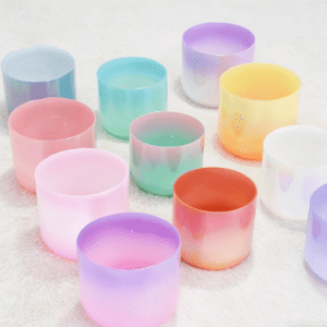 dreamy iridescent crystal singing bowl