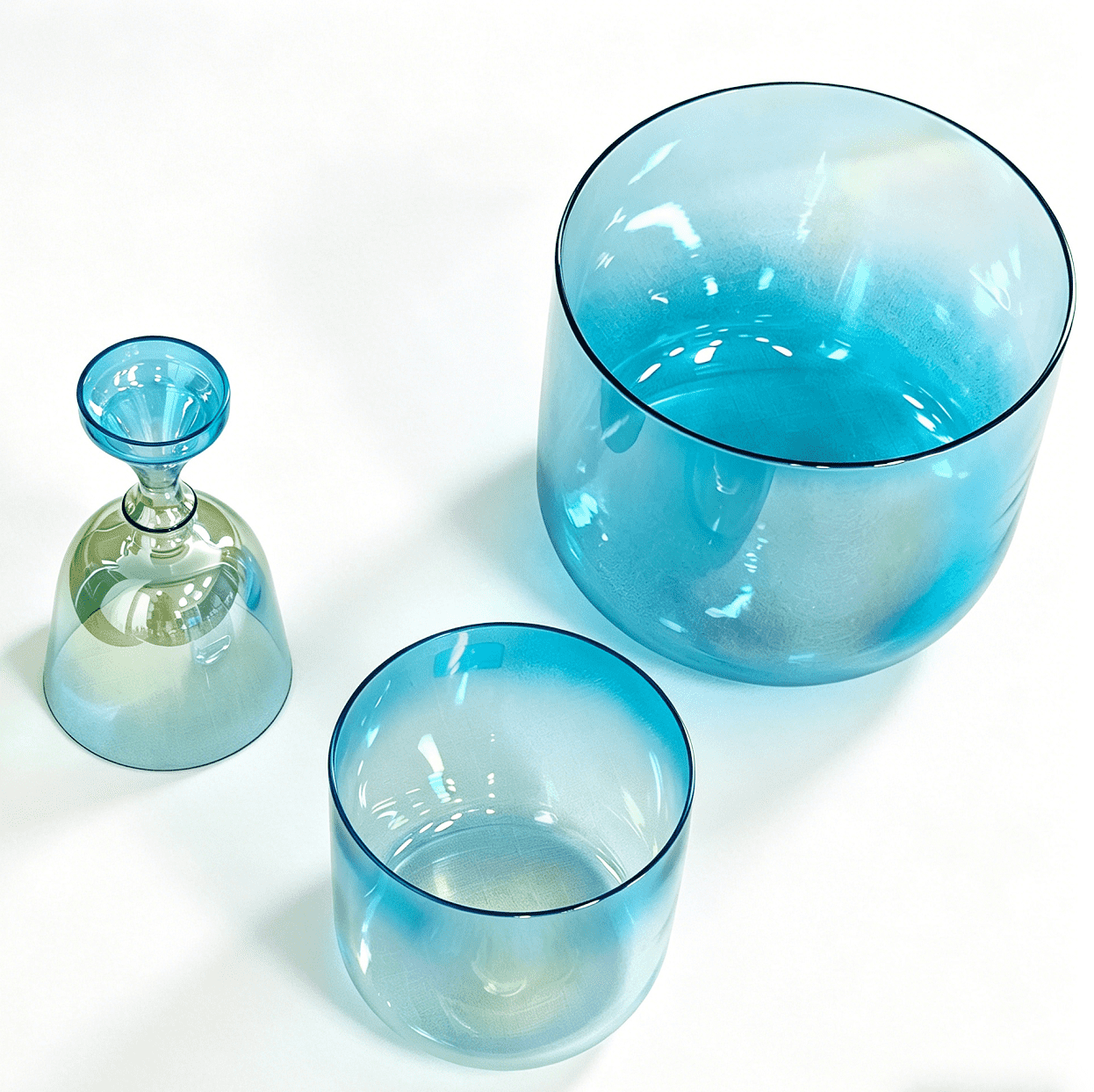 iridescent blue crystal singing bowl iridescent blue crystal singing bowl