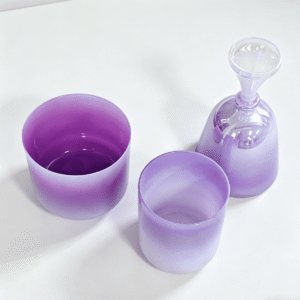 iridescent purple crystal singing bowl