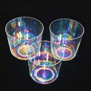 glow clear crystal singing bowls