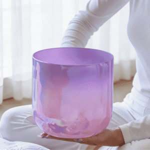 iridescent purple crystal singing bowl