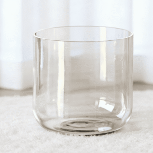 clear crystal singing bowl