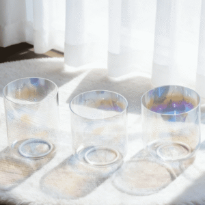 clear glow crystal singing bowl