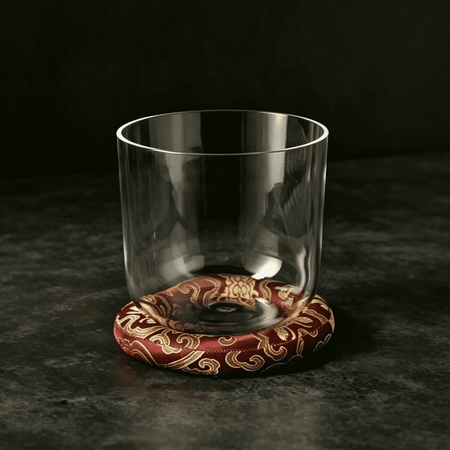 clear crystal singing bowl