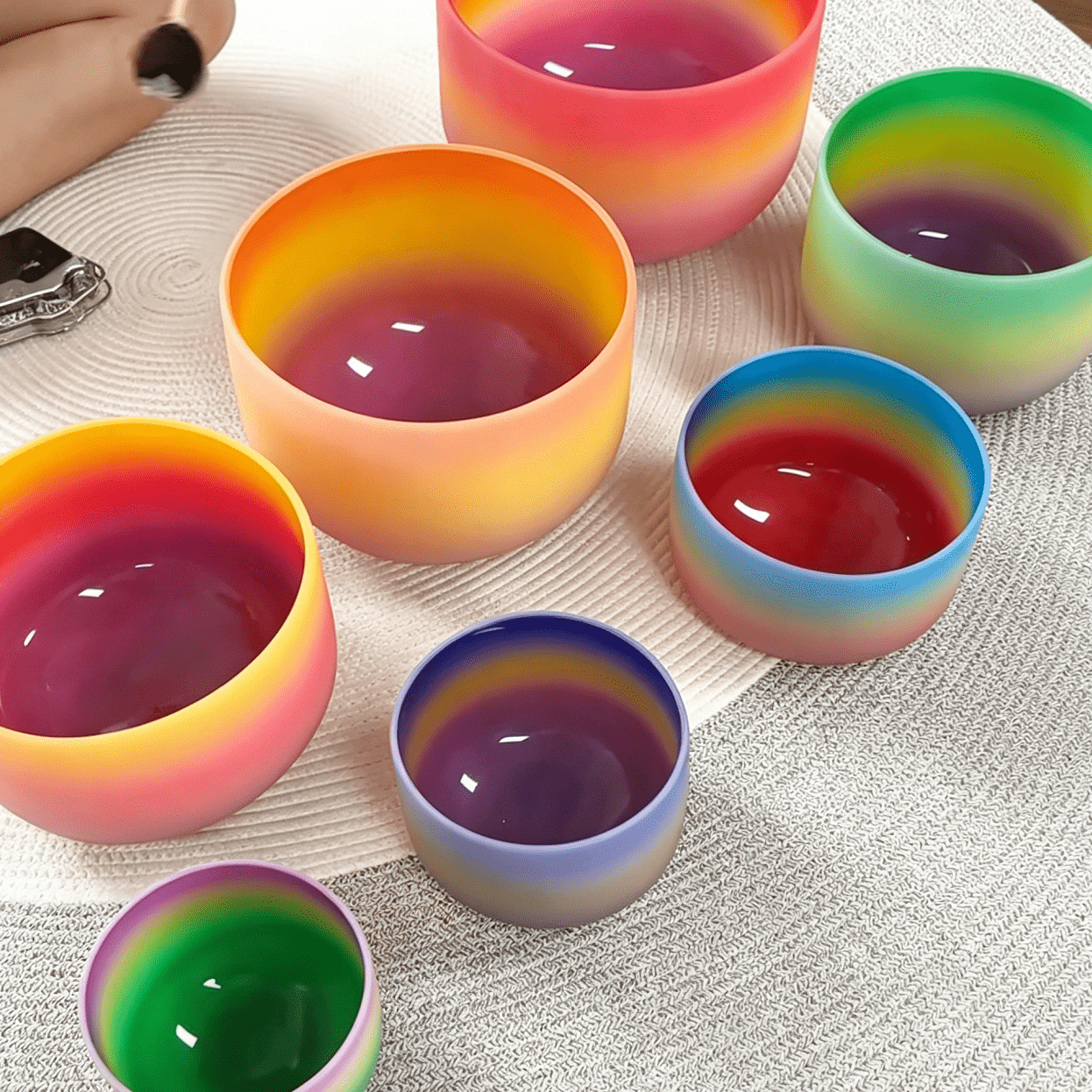 frosted white crystal singing bowls frosted white crystal singing bowls