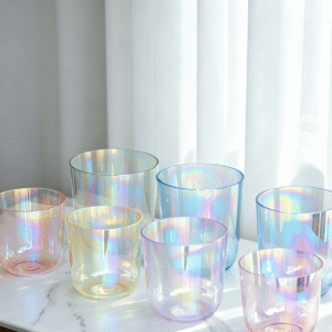 chakra glow gradient rainbow crystal singing bowl