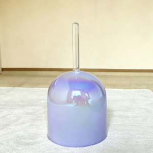 dreamy purple handheld crystal singing bowls