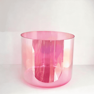 glow pink crystal singing bowl