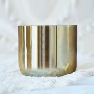 glow champagne‑gold crystal singing bowl