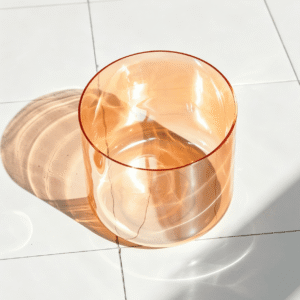 Aura Glow Orange Crystal Singing Bowls glow orange crystal singing bowls