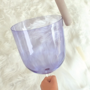 aura glow light purple handheld crystal singing bowls