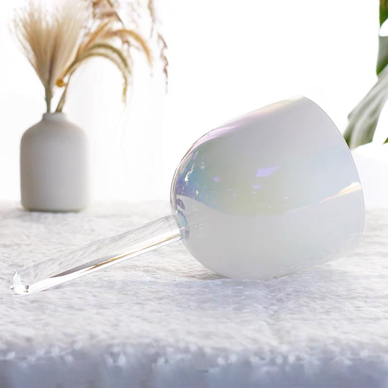 pearl white handheld crystal singing bowls pearl white handheld crystal singing bowls