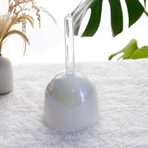 pearl white handheld crystal singing bowls